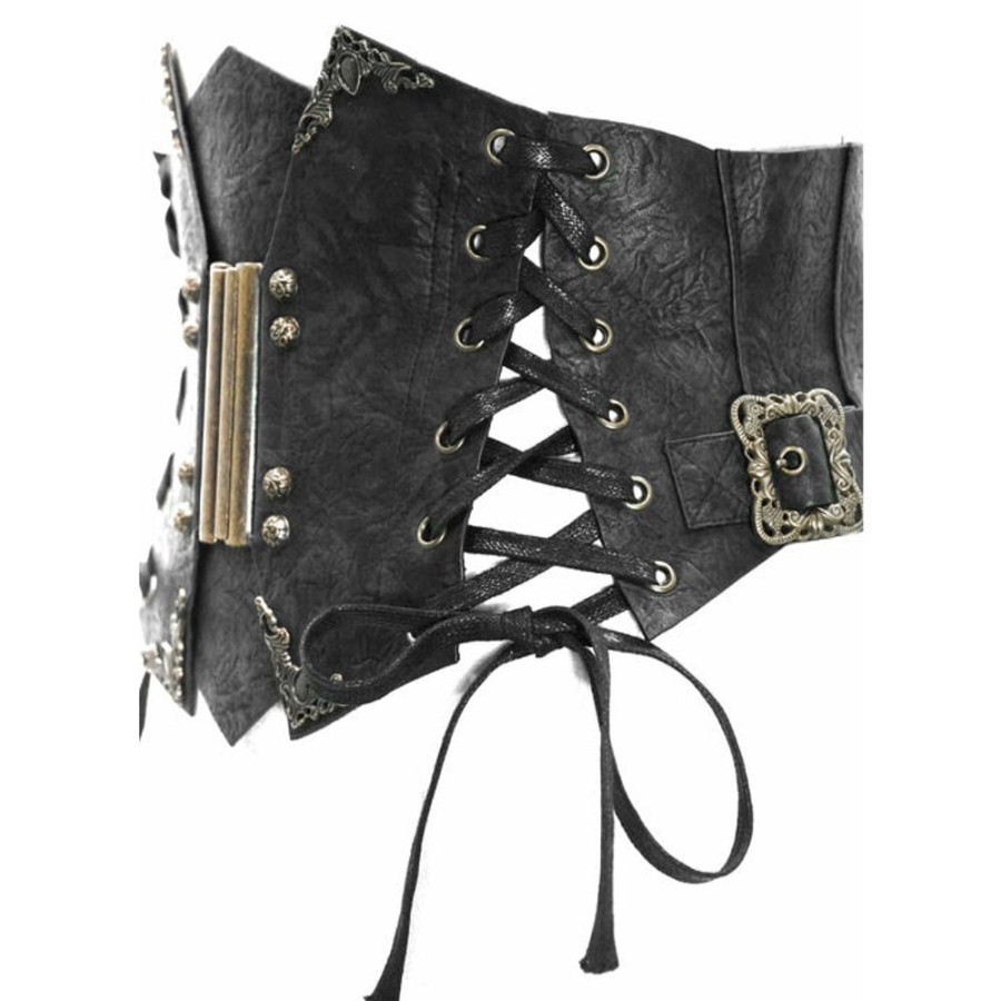 DEVIL FASHION Devil Fashion - Korsett - Nekhbet Steampunk Corset With Metal Korsetts