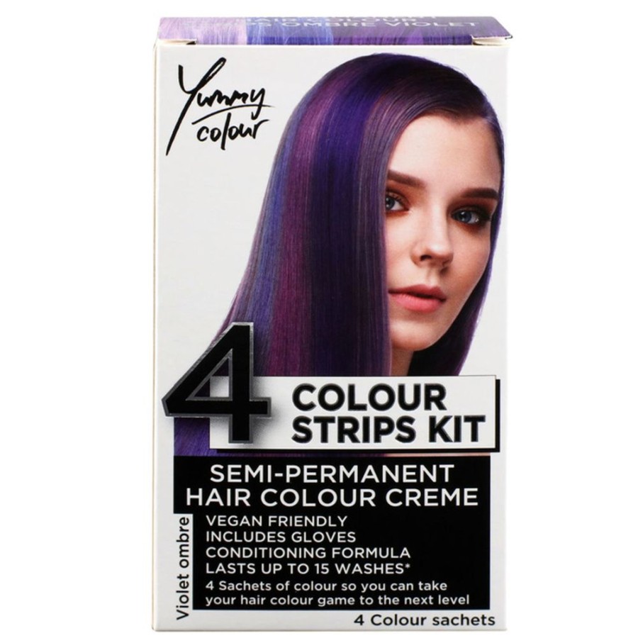 STAR GAZER Haarfarbe Star Gazer - Yummy Colour 4 Color Strips Kit - Viol Kosmetik