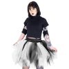 POIZEN INDUSTRIES Damen Rock Poizen Industries - Caelia Tutu - Schwarz/Weiss Kleider & Rocke