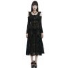 DEVIL FASHION Damen Kleid Devil Fashion - Gothic Flocked Kleider & Rocke