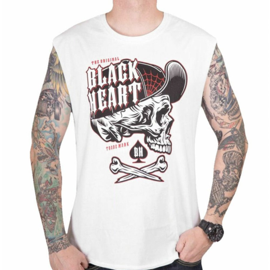 BLACK HEART Herren-Tanktop Black Heart - Speedy - Weiss Tank-Tops