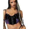 KILLSTAR Damen Bh (Korsett) Killstar - Fang Burnout - Schwarz Unterwasche & Bademode