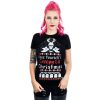 TOO FAST Damen T-Shirt Too Fast - Have Yourself A Creepy Lil Christmas Babydoll Gothic & Punk T-Shirts