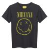 AMPLIFIED Kinder T-Shirt Nirvana - Smiley Face - Charcoal - Amplified Metal T-Shirts