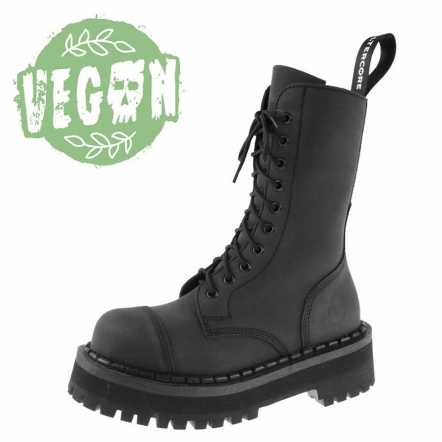 ALTERCORE Altercore - Boots - 353 - Veganes Nubukleder Schwarz Lederschuhe