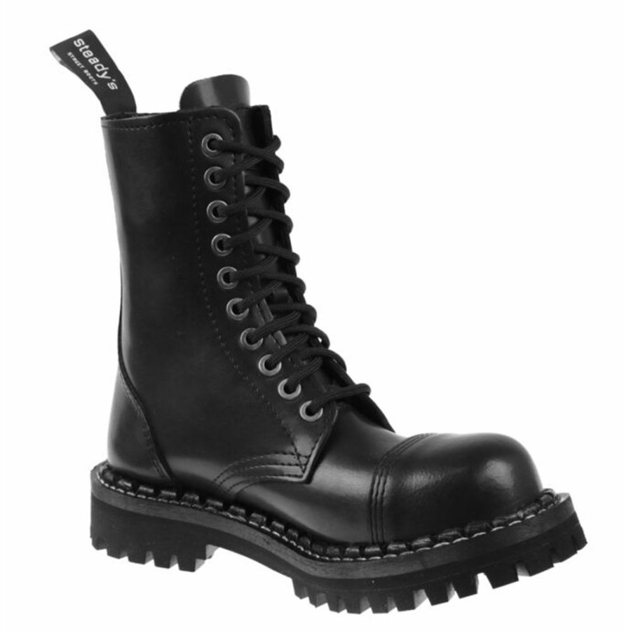 STEADYu00b4S Steadyu00B4S- 10 Loch Boots - Schwarz Lederschuhe