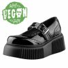 ALTERCORE Damenschuhe Altercore - Anabelle Vegan Black Patent Keilschuhe