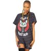 KILLSTAR Damen T-Shirt (Pyjama) Killstar - Purrrfect Pairing - Schwarz Sonstige T-Shirts