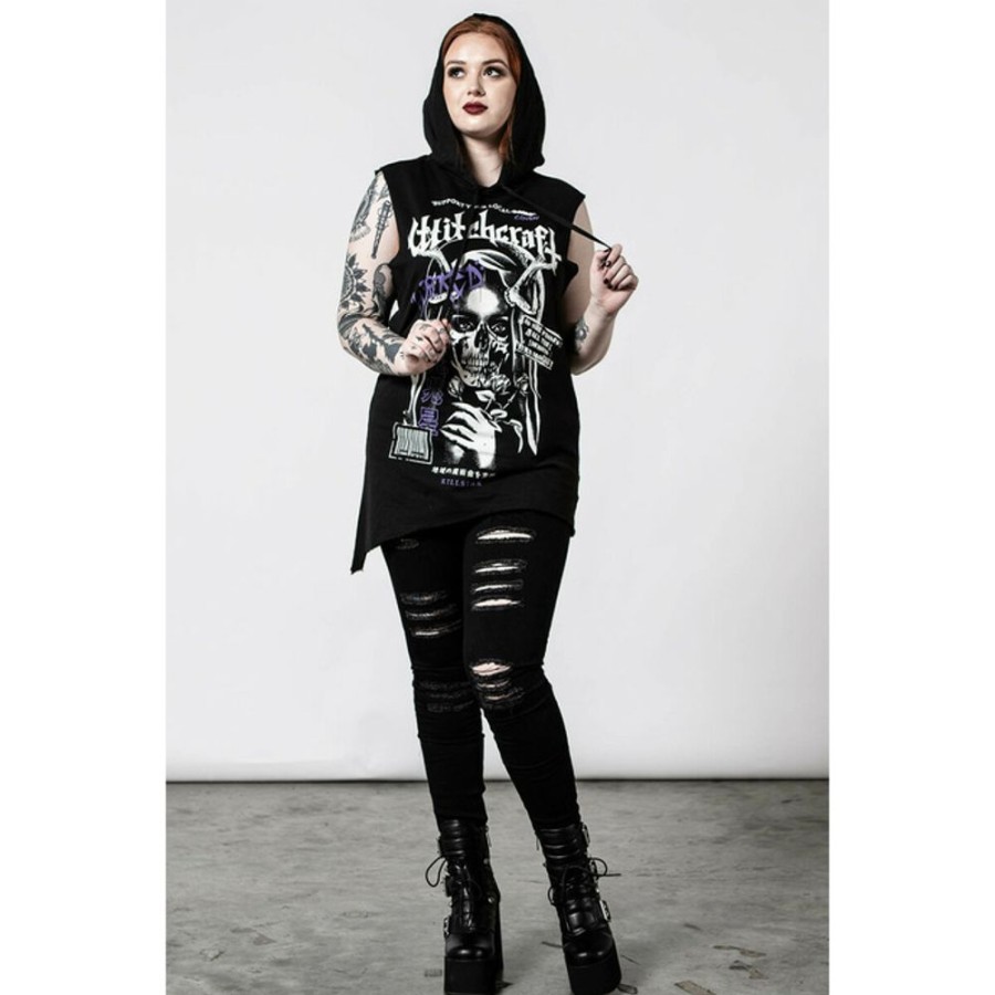 KILLSTAR Weste (Tank Top) Uni Killstar - Local Coven Cut-Up - Schwarz Jacken & Mantel