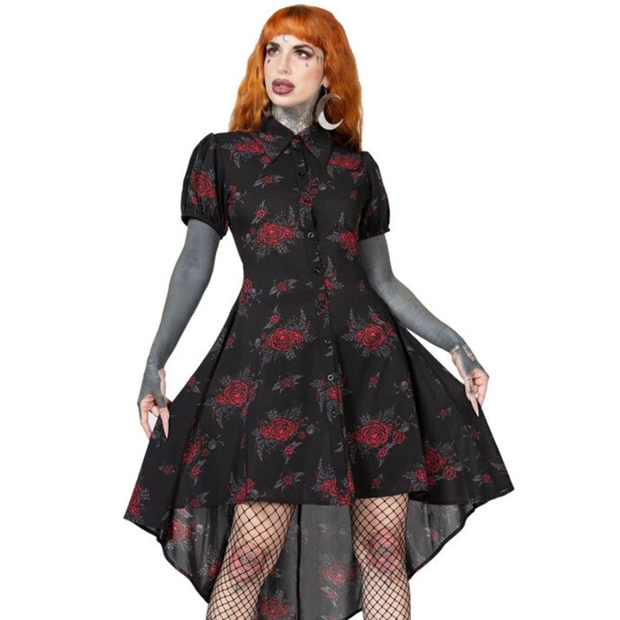 KILLSTAR Damen Kleid Killstar - Pandora S Revenge - Rot Kleider & Rocke