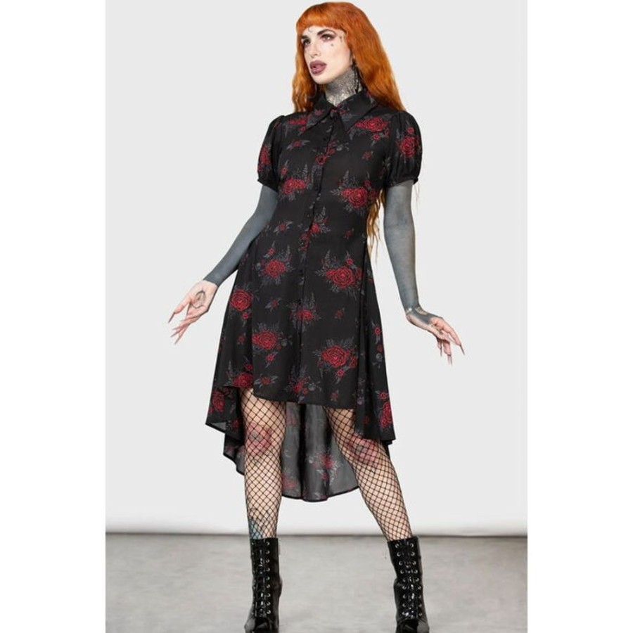 KILLSTAR Damen Kleid Killstar - Pandora S Revenge - Rot Kleider & Rocke