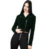 KILLSTAR Damen Jacke Killstar - Emerald Goddess Biker - Schwarz Jacken & Mantel