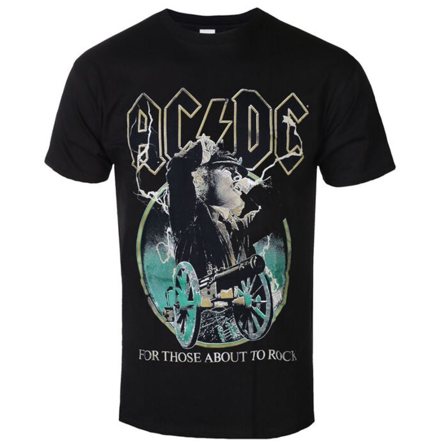 ROCK OFF Herren T-Shirt Ac/Dc - Ftatr Yellow Outlines Metal T-Shirts