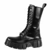 NEW ROCK Schuhe New Rock - Antique Black - Turm Lederschuhe