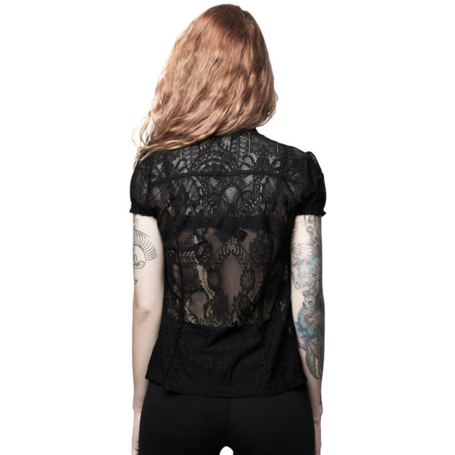 KILLSTAR Damen Bluse - Liana Ruffle - Killstar Blusen