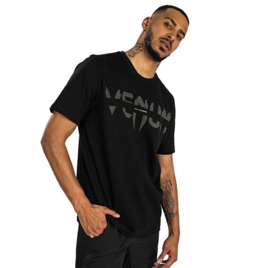 VENUM Herren T-Shirt Venum - On Mission - Regular Fit - Schwarz Street T-Shirts