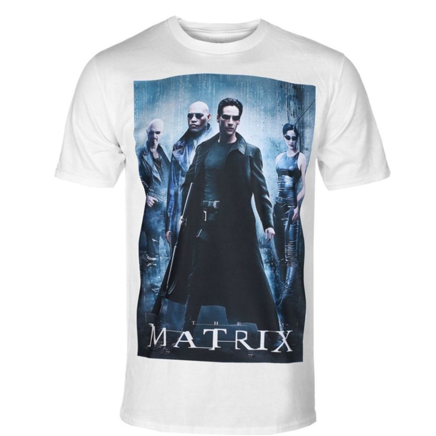 HYBRIS Herren T-Shirt The Matrix - Poster - Weiu00Df - Hybris Film T-Shirts