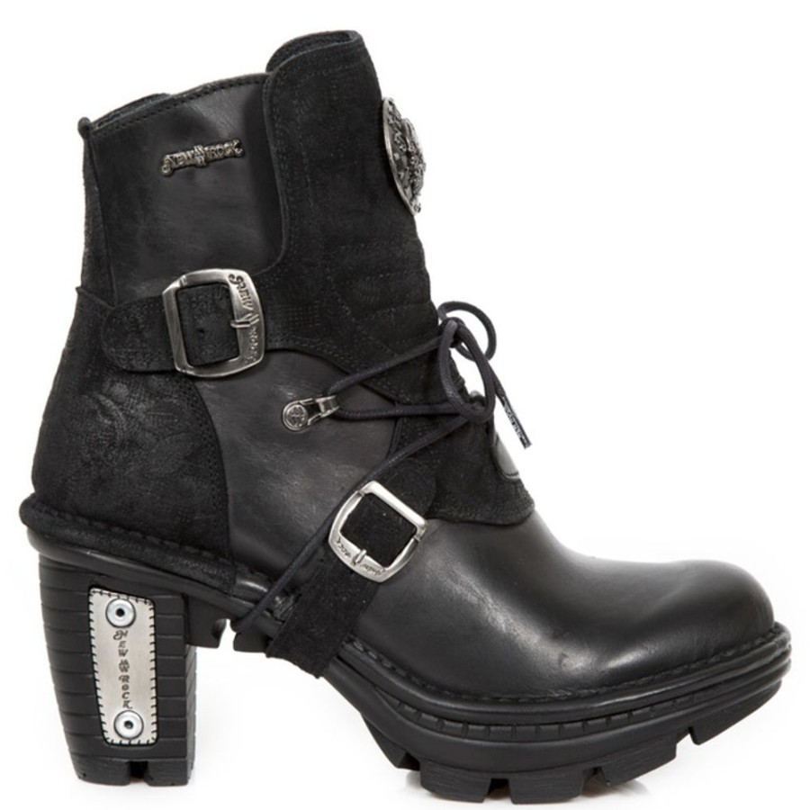 NEW ROCK Damen Hohe Stiefel New Rock - Itali Negro, Drama Ante Negro High Heels