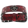 LEATHER & STEEL FASHION Gu00Fcrtel Baphomet - Red Gurtel