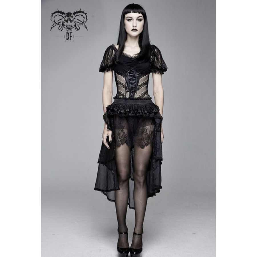 DEVIL FASHION Damen Bluse Devil Fashion Gothic & Punk T-Shirts