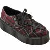 KILLSTAR Damen Schuhe Killstar - Hexellent Creepers - Blood Tartan Keilschuhe