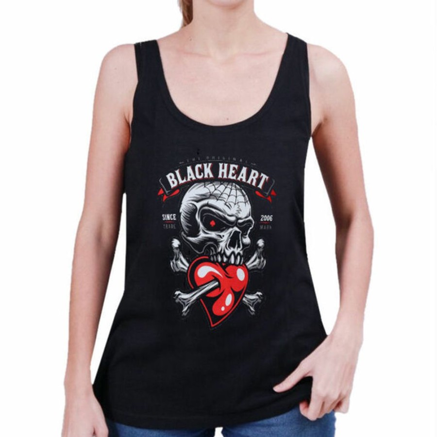 BLACK HEART Damen Tanktop - Black Heart - Lover - Schwarz Tank-Tops