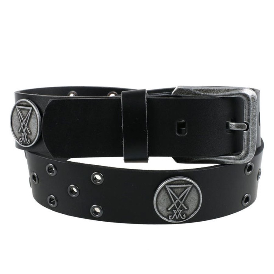 LEATHER & STEEL FASHION Gu00Fcrtel Luciferi - Black Gurtel