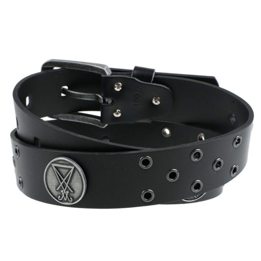 LEATHER & STEEL FASHION Gu00Fcrtel Luciferi - Black Gurtel