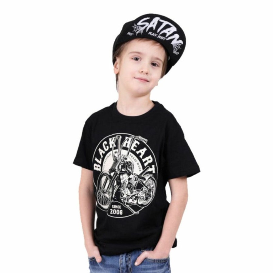 BLACK HEART Kinder T-Shirt Black Heart - Chopper Kid - Schwarz T-Shirts