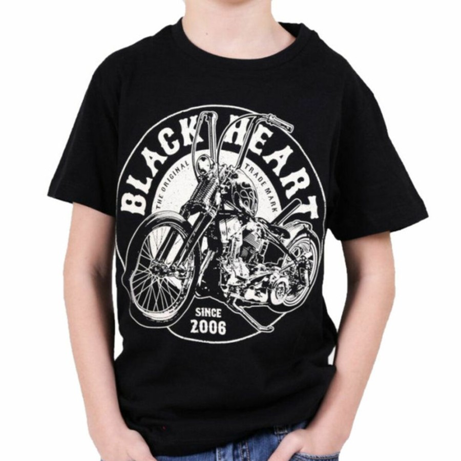 BLACK HEART Kinder T-Shirt Black Heart - Chopper Kid - Schwarz T-Shirts