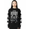 KILLSTAR Killstar - Damen Langarmtop- Deathdanse - Schwarz Sonstige T-Shirts