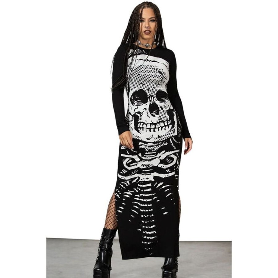 KILLSTAR Damen Kleid Killstar - Spine Chilling - Schwarz Kleider & Rocke