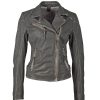 NNM Damen Lederjacke (Biker) Pgg W20 Labagv - Dark Grey Jacken & Mantel