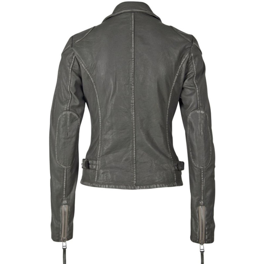 NNM Damen Lederjacke (Biker) Pgg W20 Labagv - Dark Grey Jacken & Mantel