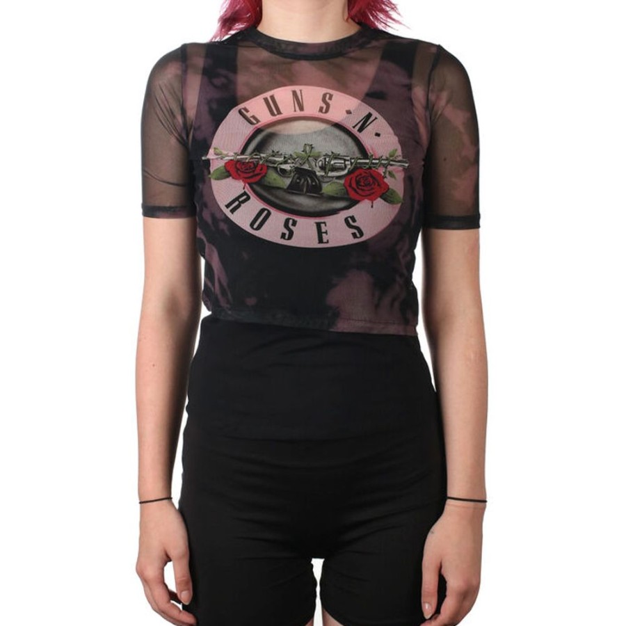 ROCK OFF Damen-T-Shirt (Oberteil) Guns Nroses - Pink Tint Bullet Logo - Rock Off T-Shirts