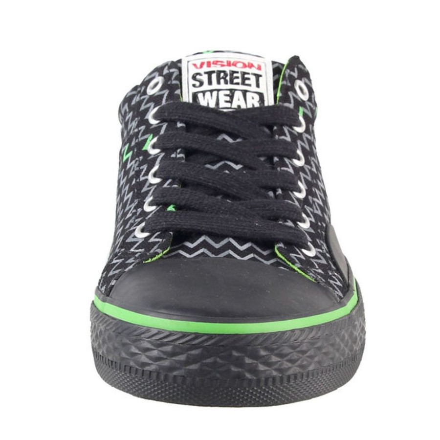 VISION Damenschuhe Vision - Canvas Lo - Black/Lime Low Top Sneakers