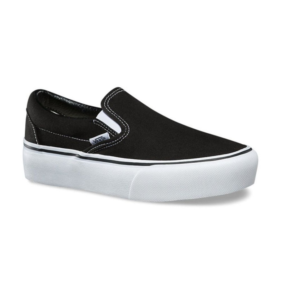 VANS Damen Low Sneaker Vans - Ua Classic Slip-On Platform Black Low Top Sneakers