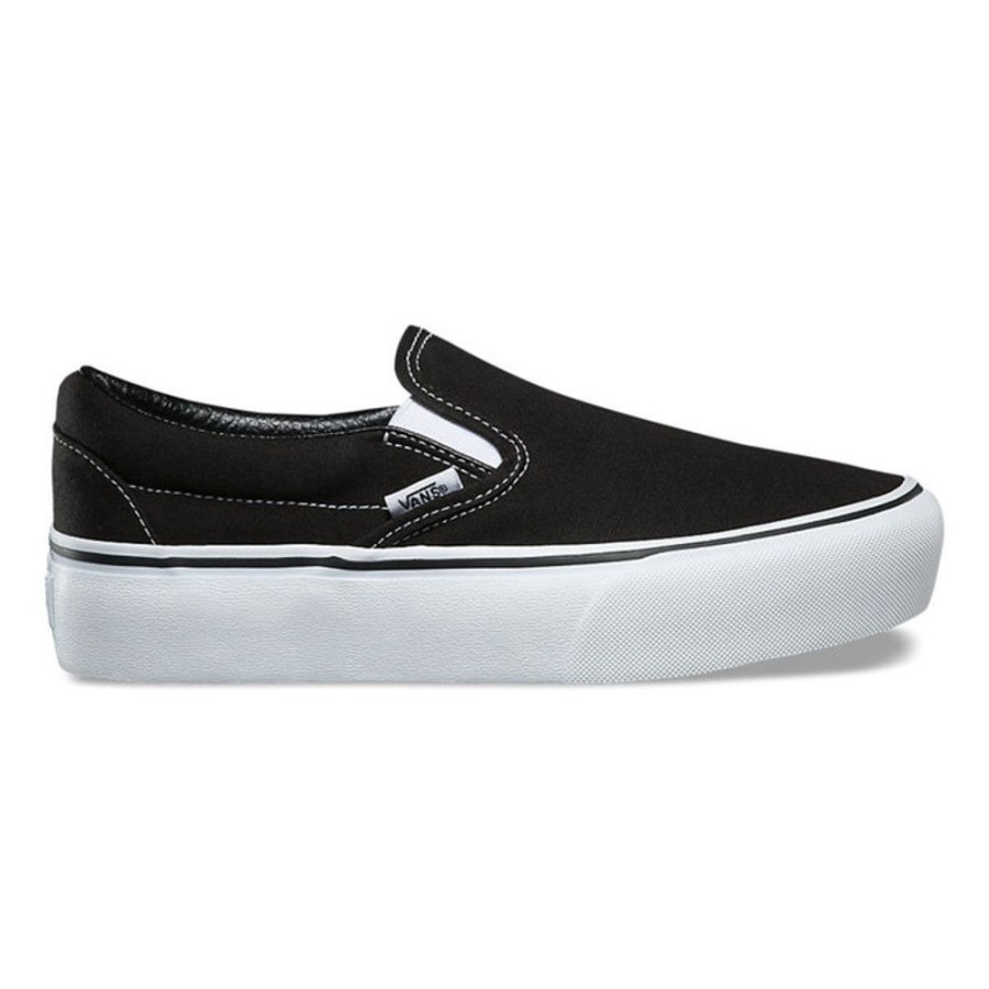 VANS Damen Low Sneaker Vans - Ua Classic Slip-On Platform Black Low Top Sneakers