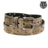 LEATHER & STEEL FASHION Gu00Fcrtel Baphomet Eye Braun Accessoires