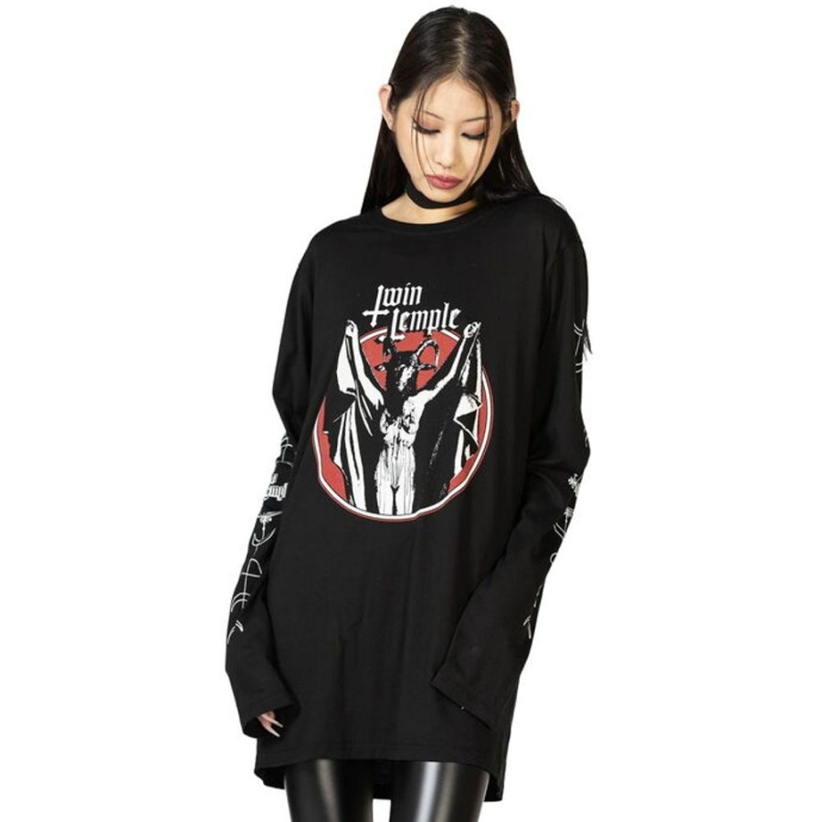 KILLSTAR Uni Longsleeve Killstar - Baphomette - Schwarz Sonstige T-Shirts