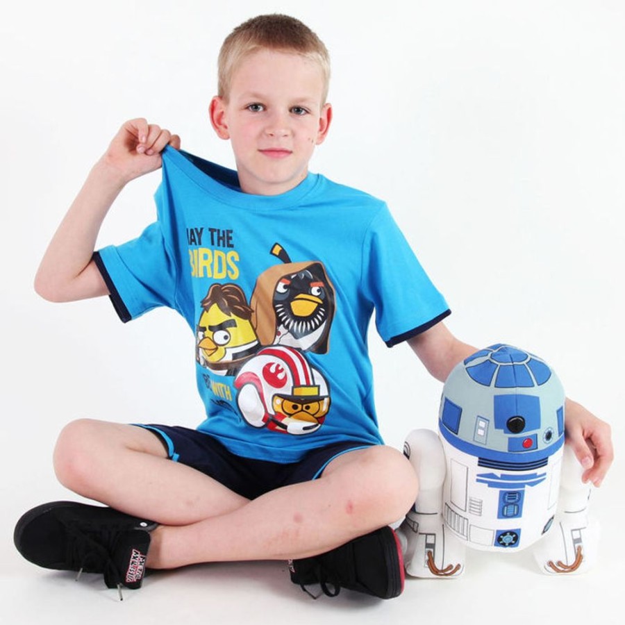 TV MANIA Jungenset (T-Shirt, Kurze Hose) Tv Mania - Angry Birds / Star Wars - Blau Film T-Shirts