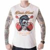 BLACK HEART Herren-Tanktop Black Heart - Rock N Roll King - Weiss Tank-Tops