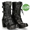 NEW ROCK New Rock - Vegane Stiefel- Vegan Negro Lederschuhe