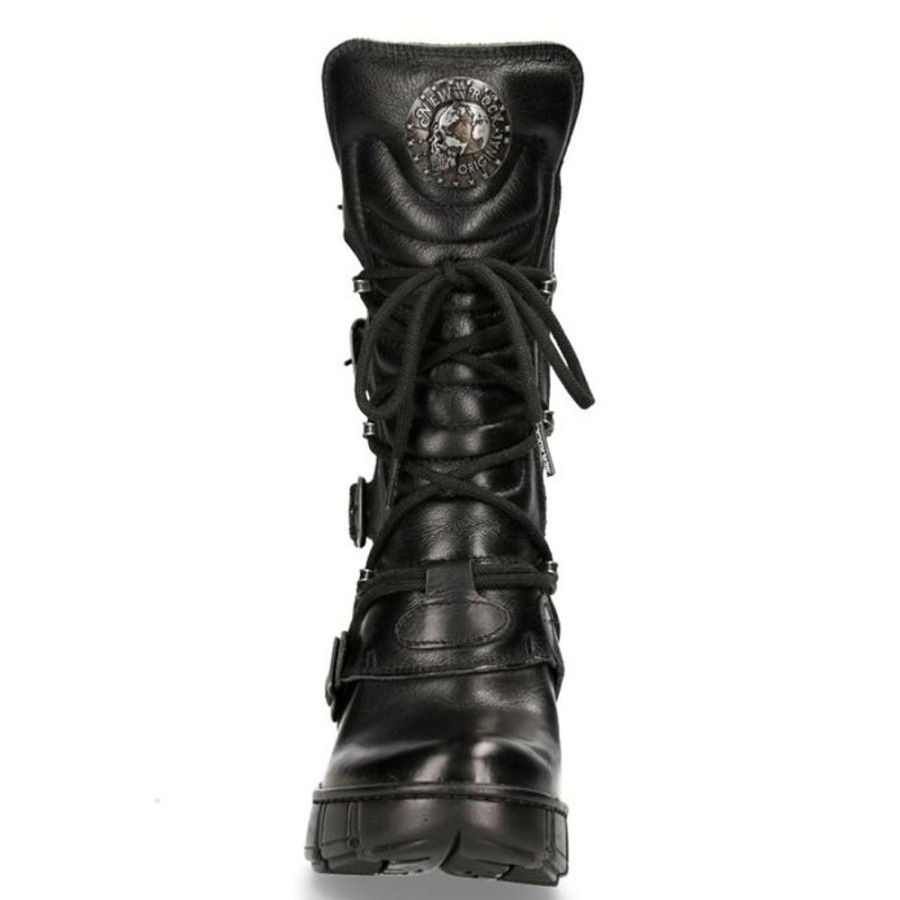 NEW ROCK New Rock - Vegane Stiefel- Vegan Negro Lederschuhe