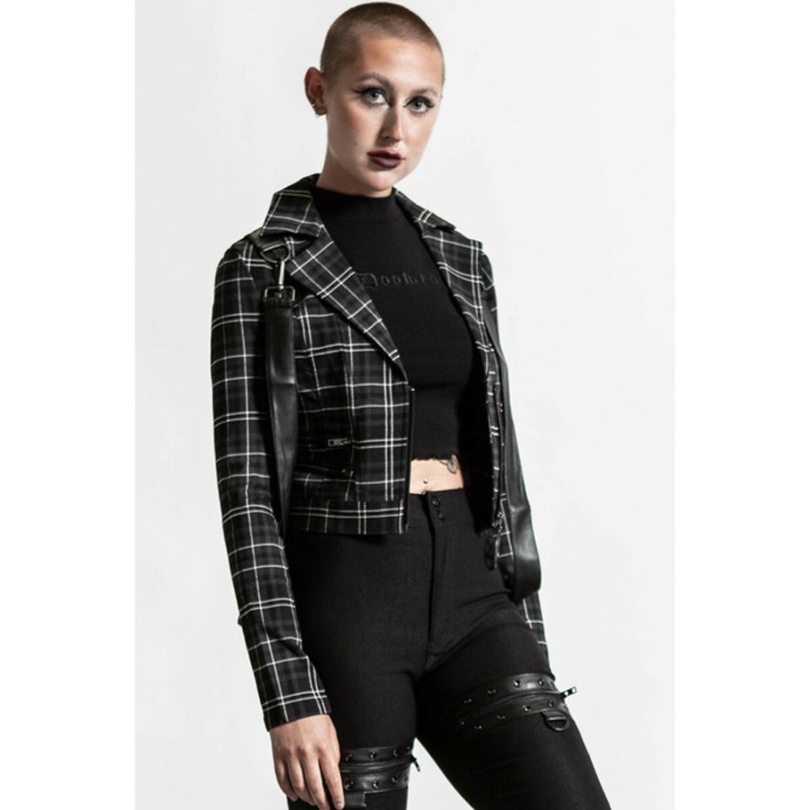 KILLSTAR Damen Jacke Killstar - Freak Flag - Ash Tartan Jacken & Mantel