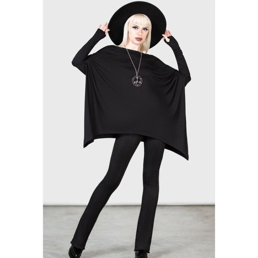 KILLSTAR Damen Longsleeve (Tunika) Killstar - Deimos Dreams - Schwarz Sonstige T-Shirts