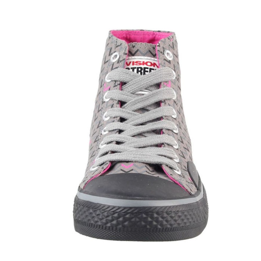 VISION Schuhe Ladies Vision - Canvas Hi - Grey/Pink High Top Sneakers