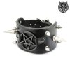 LEATHER & STEEL FASHION Armband Spiked Pentagram Accessoires