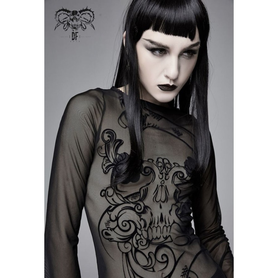 DEVIL FASHION Damen Bluse Devil Fashion Gothic & Punk T-Shirts