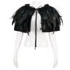 DEVIL FASHION Schal Cape Devil Fashion - Feather Gothic Sonstige T-Shirts